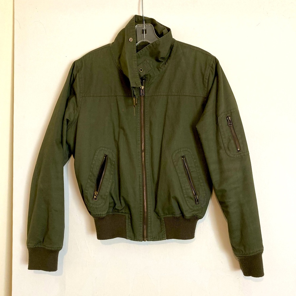 Cute khaki lined bomber jacket